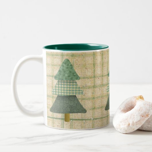 Landelijke dennenboom mok (Met donut)