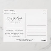 Landelijke Dennenbos Bruiloft Folie Uitnodiging Briefkaart (Achterkant)