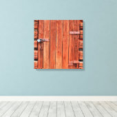 Landelijke deur afbeelding op canvas afdruk (Insitu (Houten vloer))