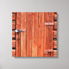 Landelijke deur afbeelding op canvas afdruk