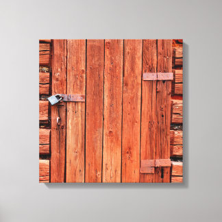 Landelijke deur afbeelding op canvas afdruk