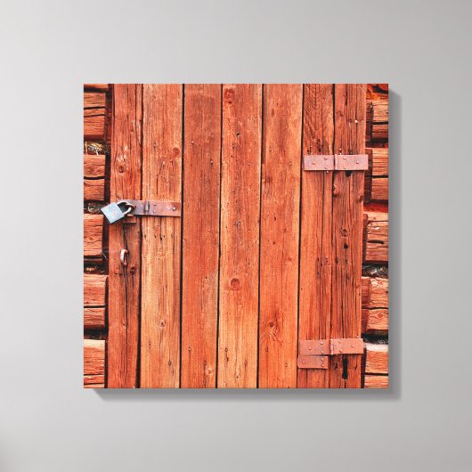Landelijke deur afbeelding op canvas afdruk (Voorkant)