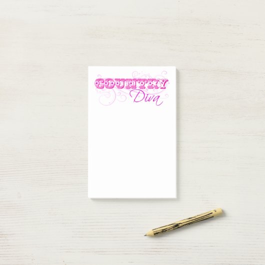 Landelijke diva post-it® notes (Op bureau)