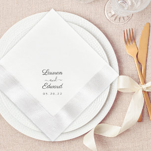 Landelijke Elegante Bruiloftschrift Servet