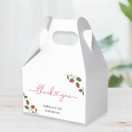 Landelijke Elegante Meisje Bessen Eerste Verjaarda Bedankdoosjes