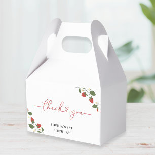 Landelijke Elegante Meisje Bessen Eerste Verjaarda Bedankdoosjes