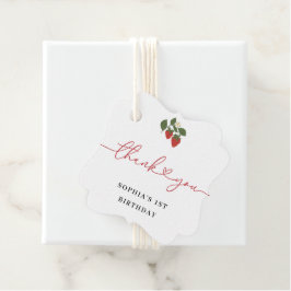 Landelijke Elegante Meisje Bessen Eerste Verjaarda Bedankjes Labels
