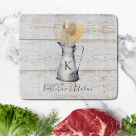 Landelijke Elegante Monogram Keuken Gereedschap Snijplank