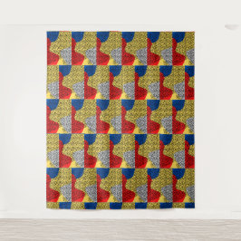 Landelijke Elegante Monogram  Meerkleurig  Wandkleed