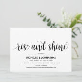 Landelijke Elegante Uitnodigingskaart Na de Bruilo Kaart (Staand voorkant)