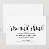 Landelijke Elegante Uitnodigingskaart Na de Bruilo Kaart (Voorkant / Achterkant)