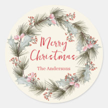 Landelijke Elegante Waterverf Kerstkrans