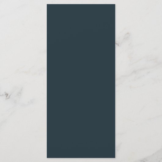 Landelijke Elegantie Bloemstuk Bruiloftsreceptie Menu (Achterkant)