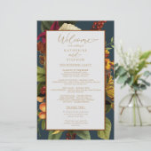 Landelijke Elegantie Bloemstuk Trouwprogramma (Staand voorkant)