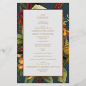 Landelijke Elegantie Bloemstuk Trouwprogramma (Achterkant)