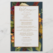 Landelijke Elegantie Bloemstuk Trouwprogramma (Voorkant)