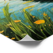 Landelijke Elegantie, Platteland Swampy Lake Poster (Hoek)