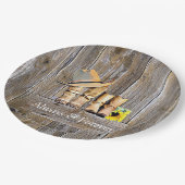 Landelijke en western landelijke cowboylaarzen zon papieren bordje (Gekanteld)