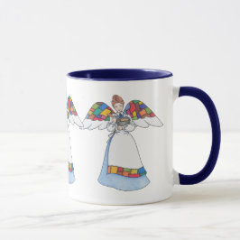 Landelijke engel (blauw) mok