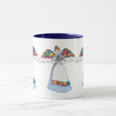 Landelijke engel (blauw) mok (Midden)