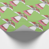 Landelijke engel (Rood) inpakpapier (Hoek)