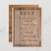 Landelijke Engelen Vleugels Bruiloft Uitnodiging Briefkaart (Voorkant / Achterkant)