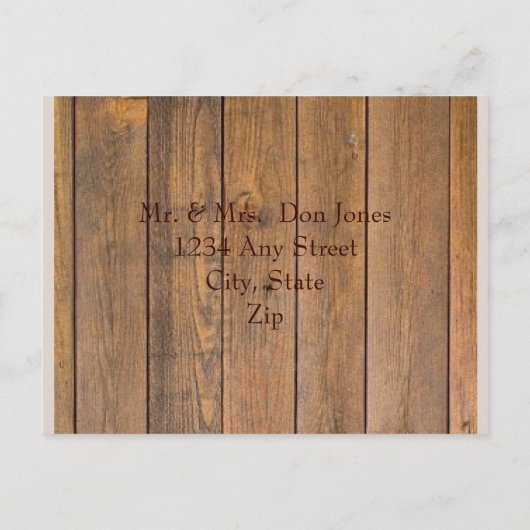 Landelijke Engelen Vleugels Bruiloft Uitnodiging Briefkaart (Achterkant)