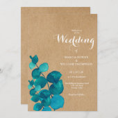 Landelijke Eucalyptus Bos Bruiloft Kaart (Voorkant / Achterkant)