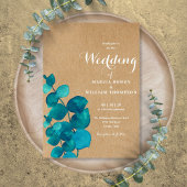 Landelijke Eucalyptus Bos Bruiloft Kaart