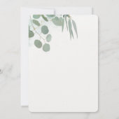 Landelijke Eucalyptus Groenelementen & Gouden Brui Kaart (Achterkant)