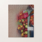 Landelijke Fair Herfst Oogst Fruit Display Legpuzzel (Verticaal)