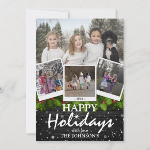 Landelijke feestdag met hout 4 x Foto Feestdagenkaart