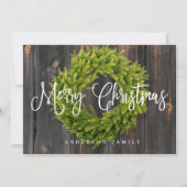 Landelijke feestelijke kerstgroet feestdagenkaart (Voorkant)