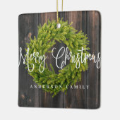 Landelijke feestelijke kerstgroet keramisch ornament (Links)