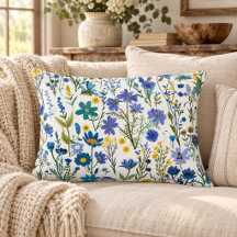 Landelijke Franse Blauwe Tuin Wilde Bloemen