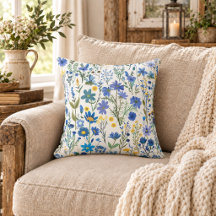 Landelijke Franse Blauwe Tuin Wilde Bloemen
