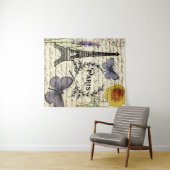 landelijke franse landschrift parijs eiffeltoren wandkleed (In Situ (horizontaal))