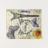 landelijke franse landschrift parijs eiffeltoren wandkleed (Voorkant (horizontaal))