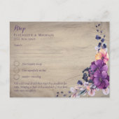 Landelijke Fuchsia Bloemen Bosbruiloft Briefkaart (Voorkant)