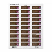 Landelijke Fuchsia Bloemen Bosbruiloft Etiket (Full Sheet)