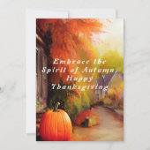 Landelijke Geest van de Herfst Prettig Thanksgivin Kaart (Voorkant)