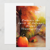 Landelijke Geest van de Herfst Prettig Thanksgivin Kaart (Voorkant / Achterkant)