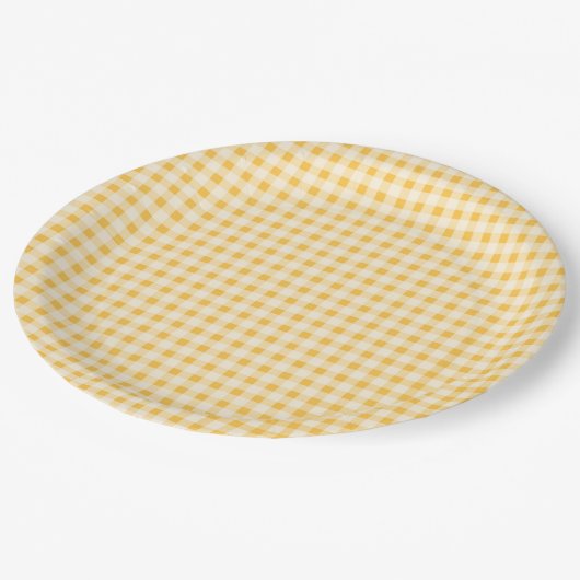 LANDELIJKE GELE GINGHAM PAPieren bord (Gekanteld)