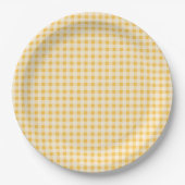 LANDELIJKE GELE GINGHAM PAPieren bord (Voorkant)
