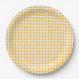 LANDELIJKE GELE GINGHAM PAPieren bord