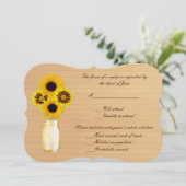 Landelijke gele metseljars antwoordkaart kaart (Staand voorkant)