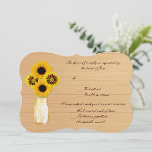 Landelijke gele metseljars antwoordkaart kaart (Staand voorkant)