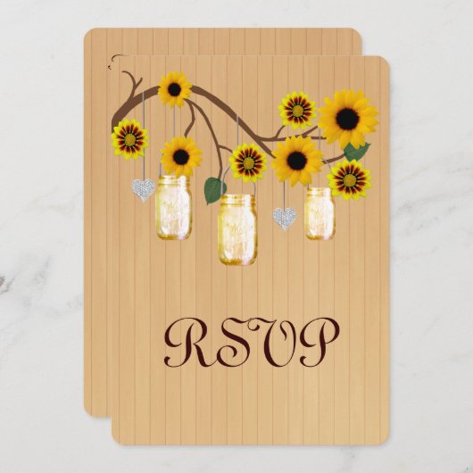 Landelijke gele metseljars antwoordkaart kaart (Voorkant / Achterkant)