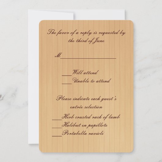 Landelijke gele metseljars antwoordkaart kaart (Achterkant)