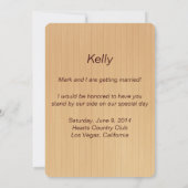 Landelijke gele metseljars bruidsmeisje kaart (Achterkant)